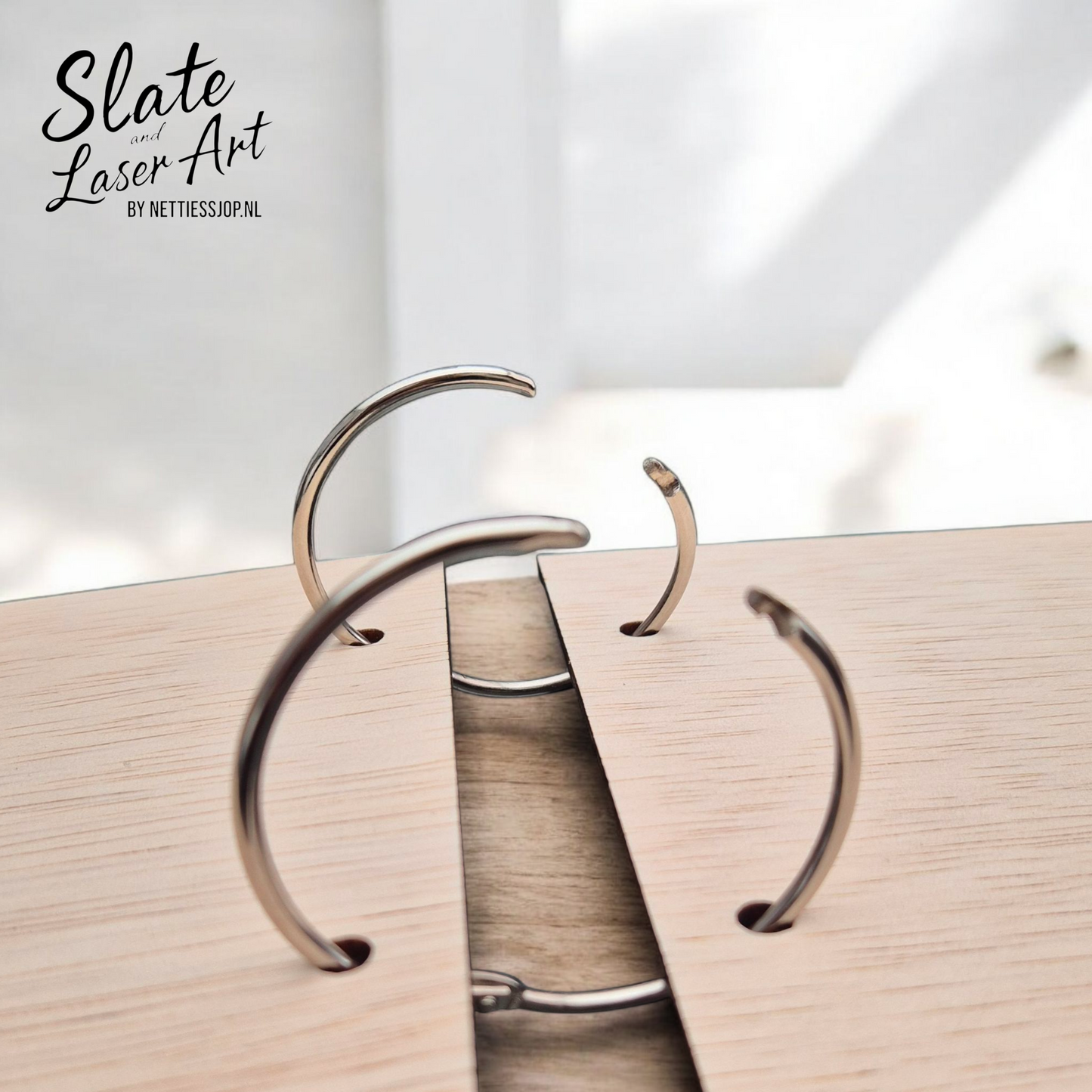 🌈 Houten bewaarboekje – Geboortekaartjes (A5)