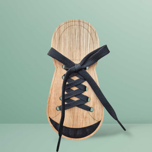 Houten Strikbord met Naam – Ik Leer Veterstrikken