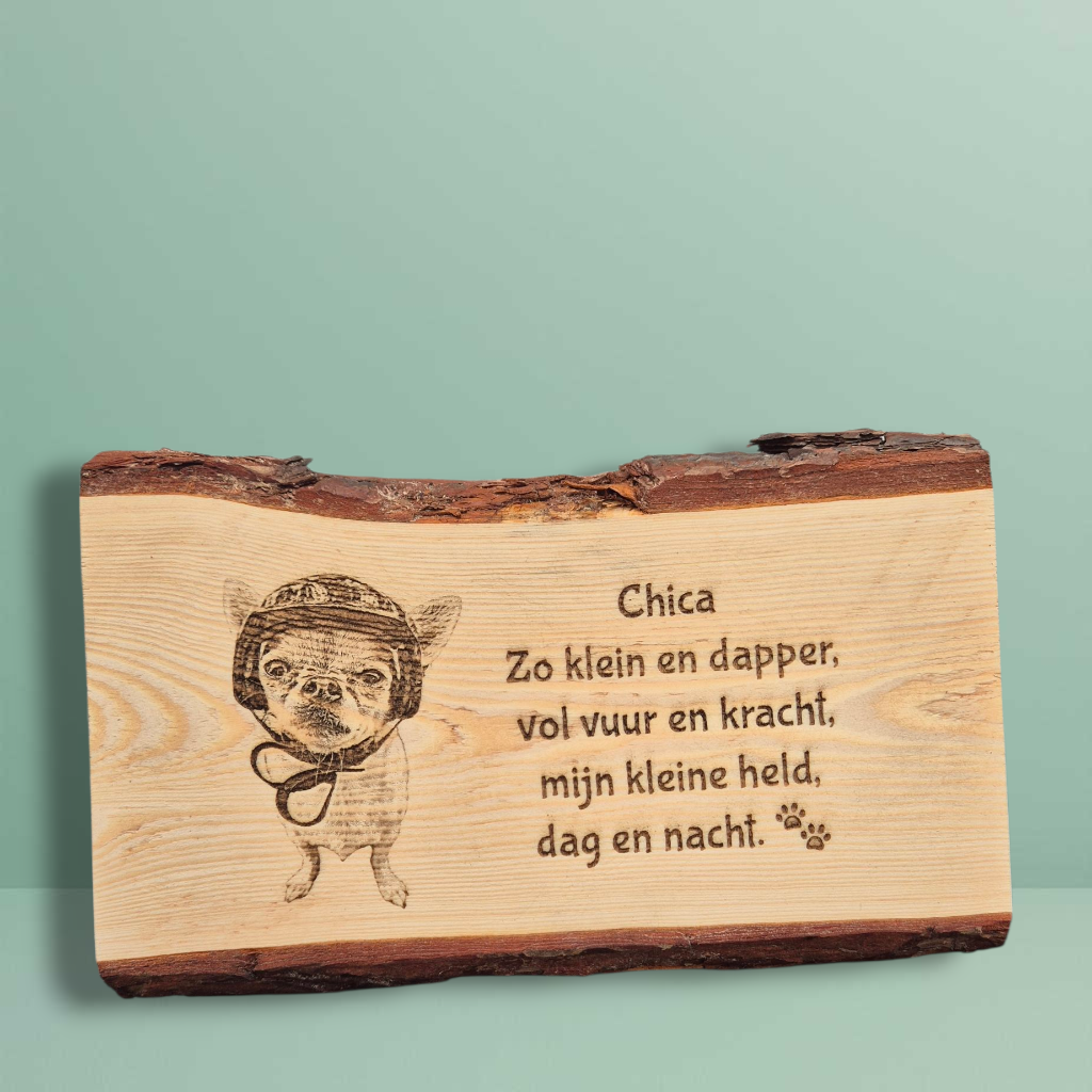 📸 Fotogravure op schaaldeel – een persoonlijk kunstwerk van hout