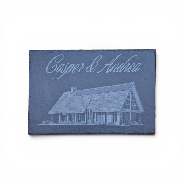 Leisteen Gravure 24x32 cm – liggend (premium afhalen)