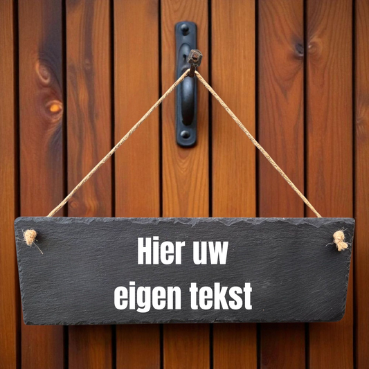 Leistenen Tekstbordje 30x10 cm – Personaliseer je eigen tekst