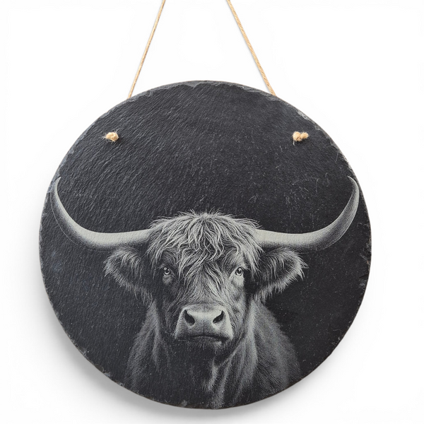 Leisteen Gravure 25 cm – premium rond (afhalen)