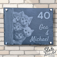 🏡 Leistenen Naambord – 24x32cm