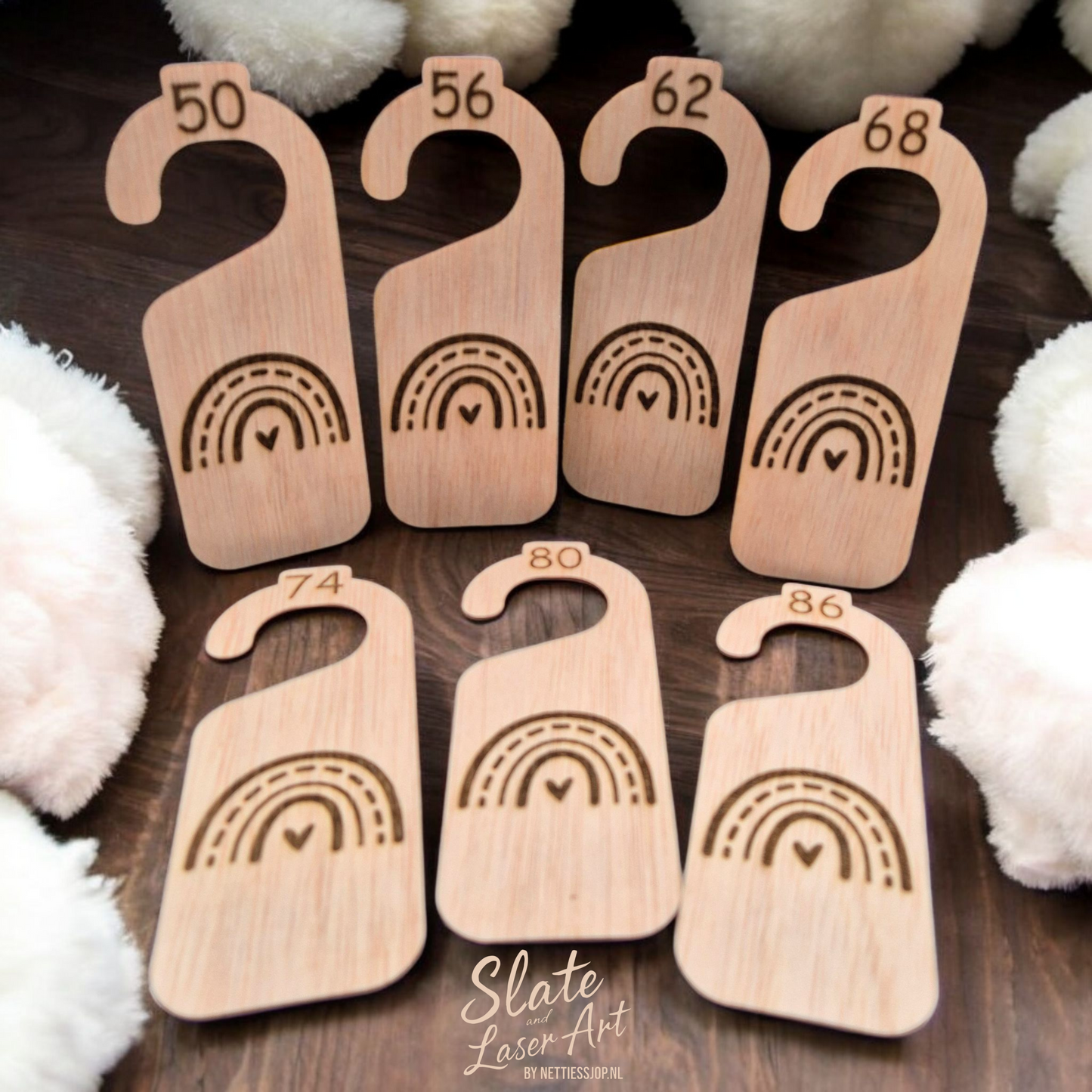 🌈 Boho Regenboog maatverdelers – set van 7