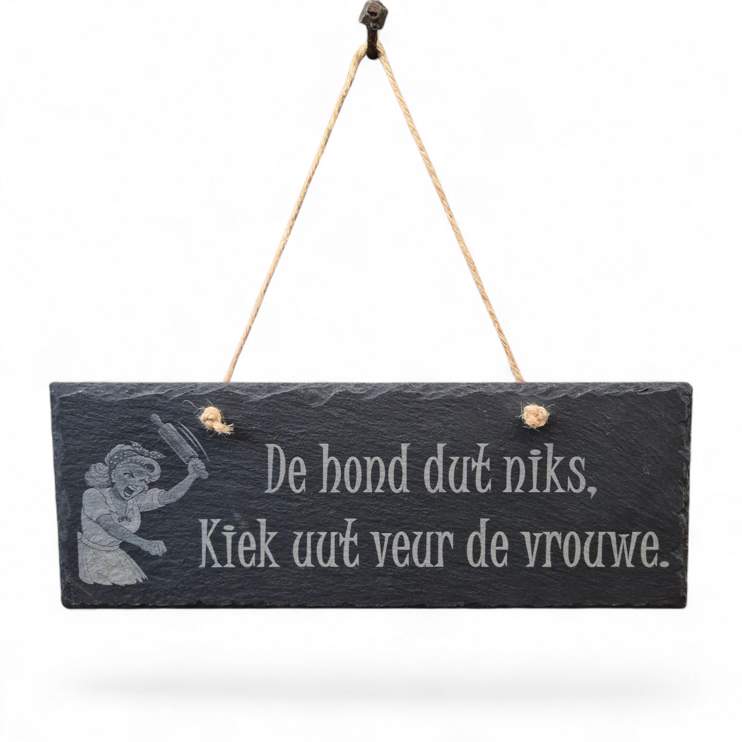 Leisteen Gravure 11x30 cm – liggend (gepersonaliseerd)