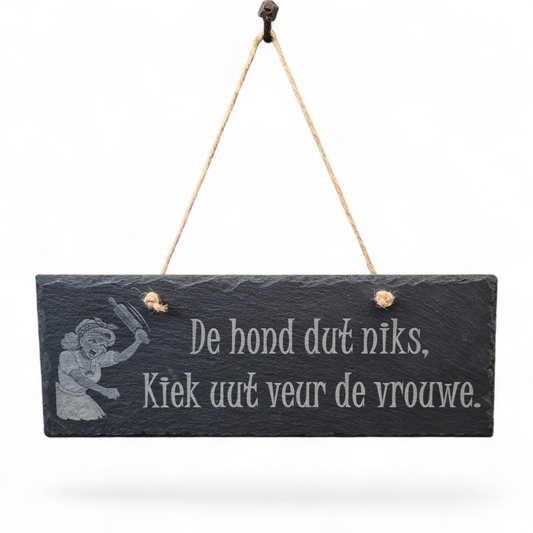 Leisteen Gravure 11x30 cm – liggend (gepersonaliseerd)
