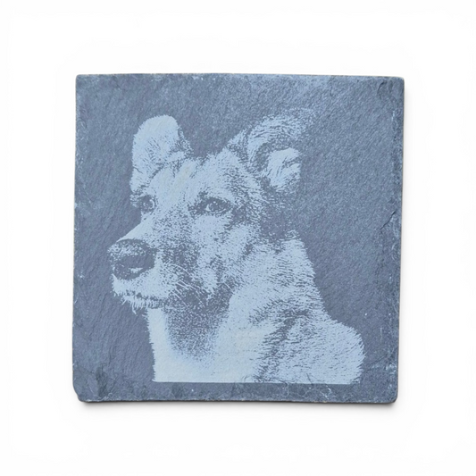 Leisteen Gravure 10 cm – vierkant (gepersonaliseerd)