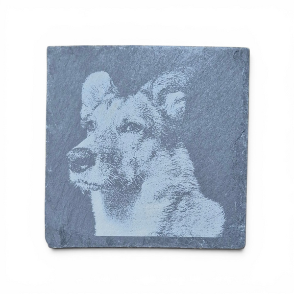 Leisteen Gravure 10 cm – vierkant (gepersonaliseerd)