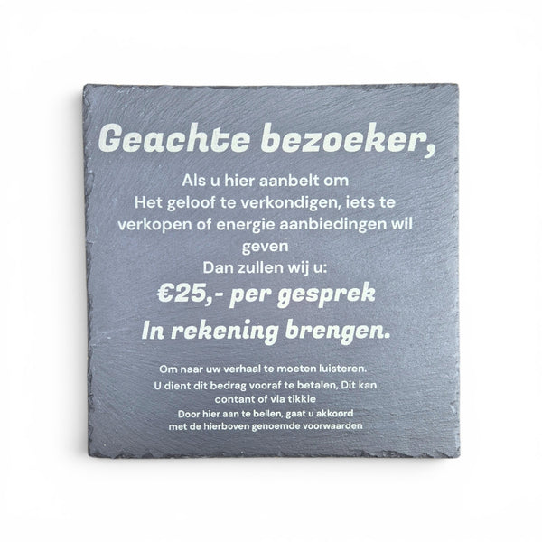 Leisteen Gravure 30 cm – vierkant (premium afhalen)