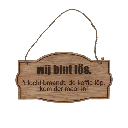 Holten bordtie Wij bint lös/Wij bint dicht